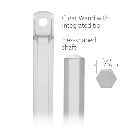 Clear Plastic Mini Blind Wand