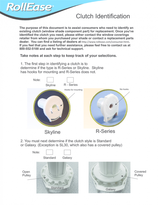 Clutch Identification Guide Page 1